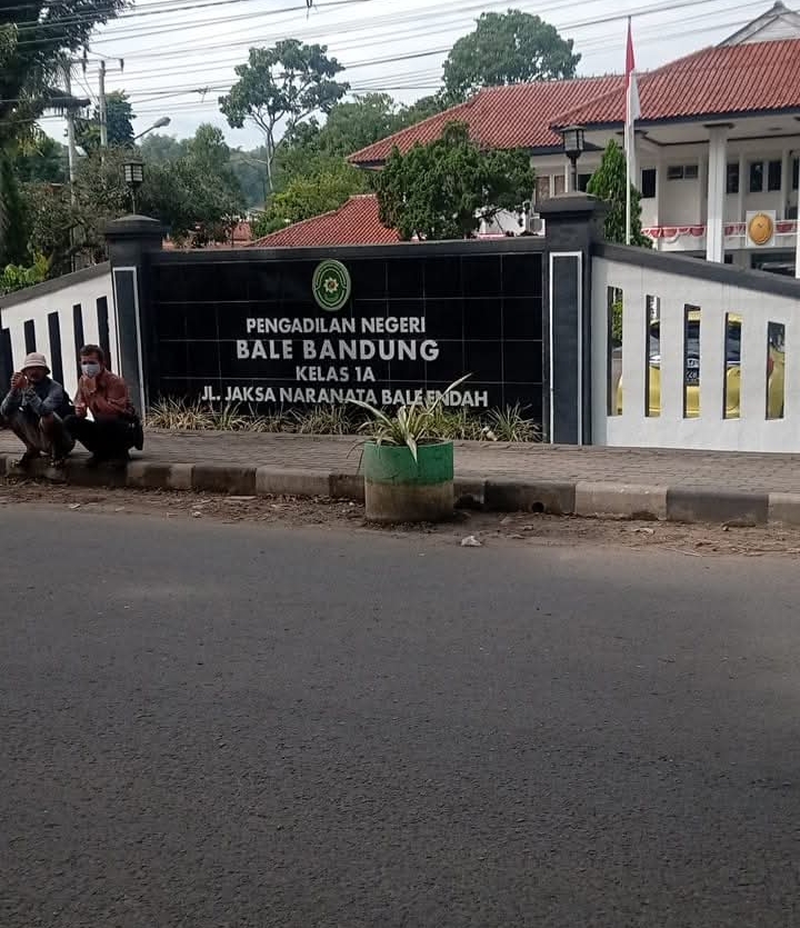 Sidang di Pengadilan Negeri Bale Endah bandung Jawa barat. 